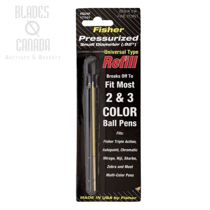 Fisher Space Pen Refill Universal Type, Fine Point Black, FPSU4F